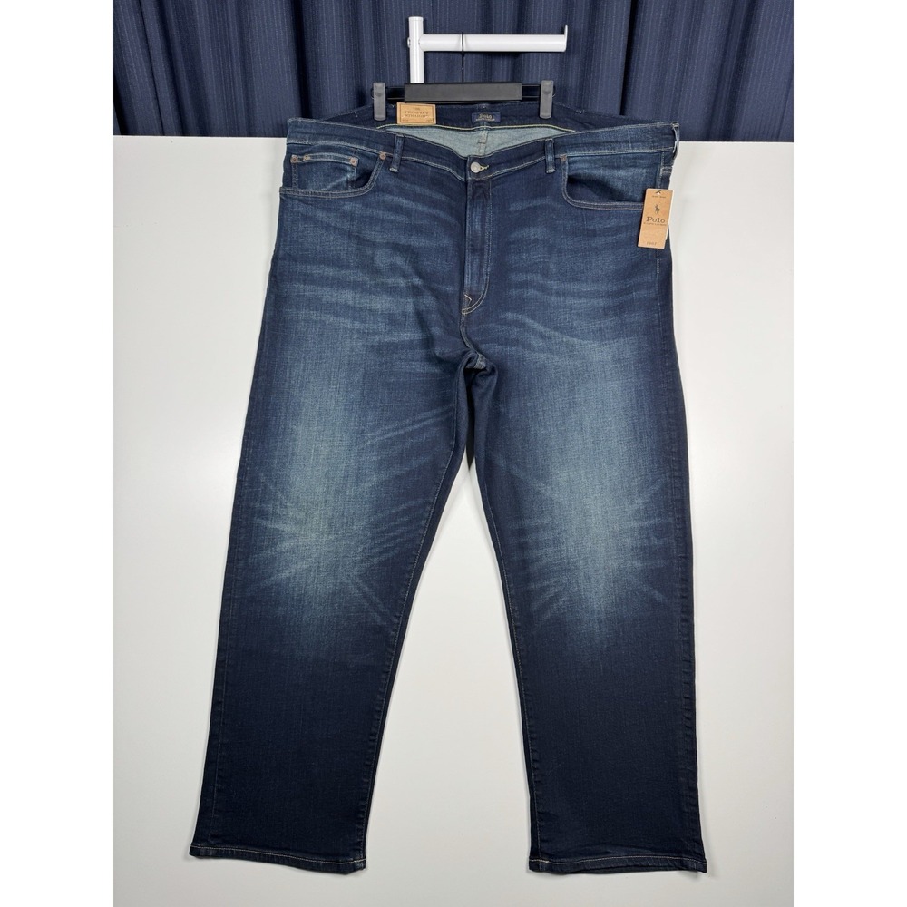 NWT Polo Ralph Lauren 48x30 The Prospect Straight Leg Low Stretch Jeans Dark